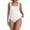 Beige, variant on Bodysuits for Women Seamless Square Neck Tummy Control Compression Thong Shapewear Bodysuit Tank Tops, Sleeveless Ribbed Stretch Body Suits, Sexy Tummy Control Tank Tops Shapewear White M
