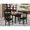 Black, variant on 5 Piece Norfolk Kitchen Table Set - Linen White