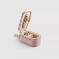 thumbnail image 3 of Travel Jewelry Case - 2-in-1 Ring Holder Keychain Organizer, Portable Clutch for Earrings/Necklace, Wedding Party & Vacation Daily Storage Bag Gift for Women (Pink), 3 of 8