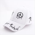 thumbnail image 4 of personalizado graffiti bts snapback gorras de béisbol negro y blanco patchwork hombres mujeres hip hop gorra papá sombrero casual hebilla sombrero, 4 of 4