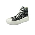 thumbnail image 2 of Converse Chuck Taylor All Star Move High Women's Sneakers, Black/White, Size 6.5, 2 of 4