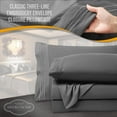thumbnail image 3 of Queen Sheet Set - Luxury Hotel Bed Sheets Soft Cooling Microfiber with Elastic Corner Straps Deep Pockets 4 Piece Gray, 3 of 6