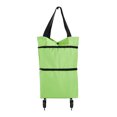 thumbnail image 1 of Kmbangi 2 in 1 Foldable Shopping Cart, Large Two-Stage Zipper Trolley Bag Grocery Cart with Wheels for Adults, 1 of 7