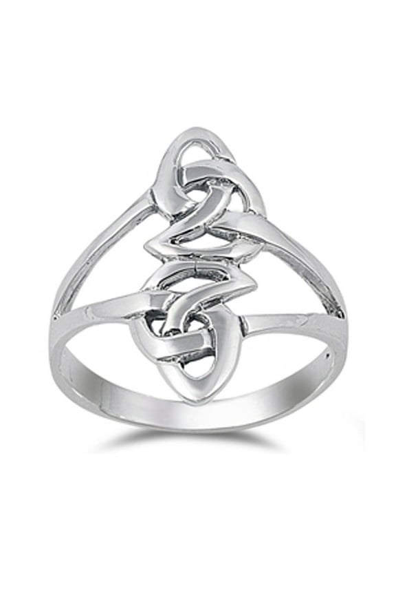 Celtic Knot Endless Infinity Loop Ring .925 Sterling Silver Band Jewelry Female Male Unisex Size 8