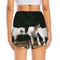 thumbnail image 4 of Uemuo Cute Goat Baby Pattern Women's Athletic Shorts High Waisted Running Shorts with Liner Pockets Gym Elastic Workout Shorts-Large, 4 of 9