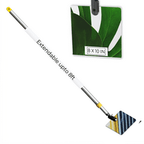 Extend A Vue Inspection Mirror Telescoping Pole, Lightweight & Durable, 4 ft - 8 ft Pole, 8 x 10 inch Acrylic Mirror