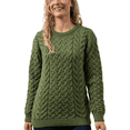 thumbnail image 1 of Aran SuperSoft Merino Wool Sweater Women`s Irish Cable Knitted Pullover Jumper Made in Ireland, 1 of 3