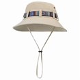 thumbnail image 2 of Sombrero tipo pescador cómodo de ala ancha y ajustable para la playa, ideal para jugar al golf o actividades al aire libre. Beige, 2 of 9