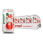 Poppi Cranberry Fizz Prebiotic Soda, 12 oz, 12 Pack Cans