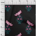 thumbnail image 1 of oneOone Cotton Cambric Fabric Leaves|Bird & Floral Block Print Fabric BTY 56 Inch Wide, 1 of 4