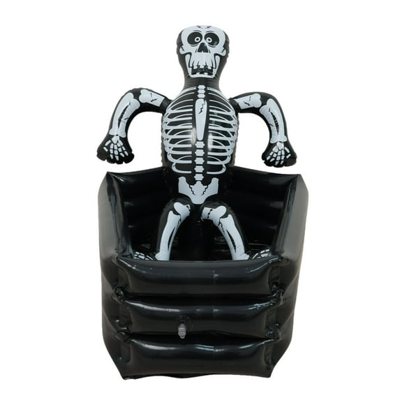 Enfriador de bebidas con esqueleto de Halloween, decoración inflable de Halloween, decoración espeluznante, soporte para bebidas inflables para el