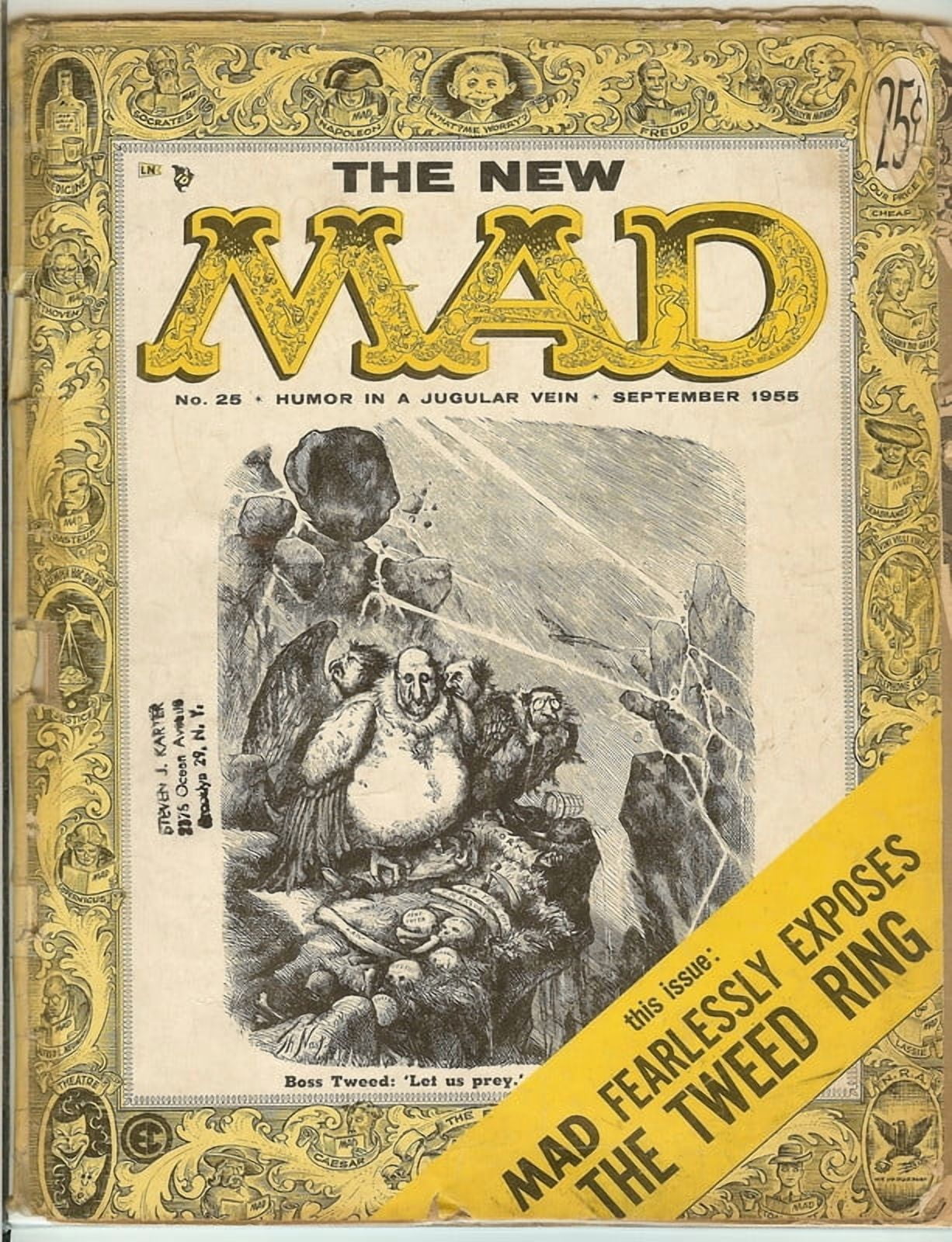 MAD Magazine Vintage Collectible #25 Sept 1955 Good/Very Good (G/VG)