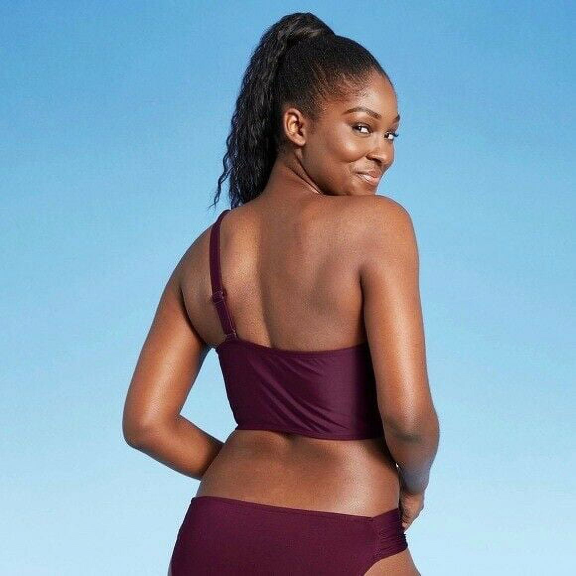 burgundy bathing suit top
