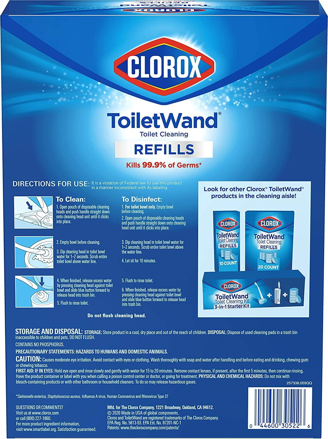 Clorox ToiletWand Toilet Cleaning Refills, Value Pack - 20 cleaning heads, 3.47 oz