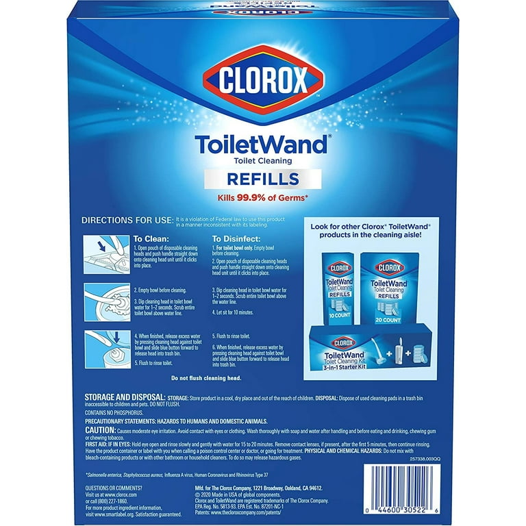 Clorox ToiletWand Toilet Cleaning Refills, Value Pack - 20 cleaning heads, 3.47 oz