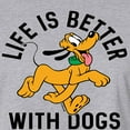 thumbnail image 3 of Mickey & Friends - Pluto Life Is Better With Dogs - Juniors Cropped Cotton Blend T-Shirt, 3 of 5