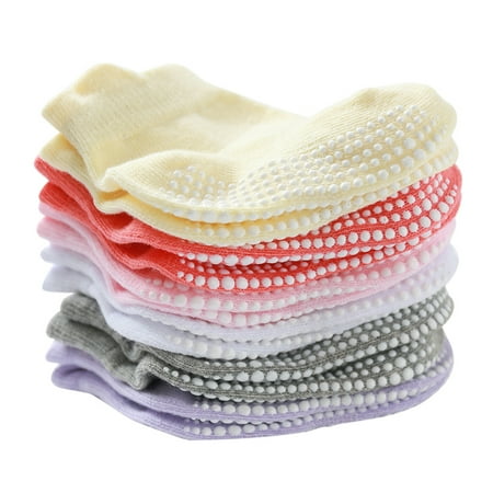 

120 Pairs Color Random Baby Cotton Socks Breathable Elastic Infant Toddler Crew Socks Solid Color Girl 3-5 Years Old