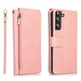 thumbnail image 6 of ELEHOLD Leather Wallet Case for Samsung Galaxy A54 5G,with 8 Card Slots Zipper Pocket Wrist Strap Kickstand Function Premium Luxury Leather Case,Rosegold, 6 of 11