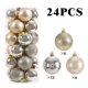 thumbnail image 3 of Juego de 24 adornos navideños de bolas de 8 cm, de plástico pintado, para colgar en el árbol de Navidad, accesorios de decoración navideña, 3 of 5