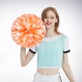 thumbnail image 1 of Boreal Craft 2PCS Cheerleaders Handheld Color Flower Sports Activities Performance Cheering Supplies Round High Density Color Strip Lightweight Double Finger Ring Buckle Design Off Tie Event Dresses, 1 of 3