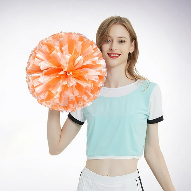Boreal Craft 2 Pcs Cheerleaders à Main Fleur de Couleur Activités Sportives Performance Fournitures de Cheering Rondes Haute Densité Bande de Couleur Légère Double Doigt Anneau Boucle Design Robes de Soirée pour Filles