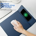 thumbnail image 4 of 15W Fast Charging Wireless Mouse Pad Foldable Phone Stand Synthetic Leather Desk Mat 330x230mm Office & Home Use GrayPinkBlueBrown, 4 of 6