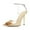 Gold, variant on XYD Women Sparkle Crystal Stiletto Heels Sandals Ankle Strap Square Open Toe Wedding Dress Pumps Shoes Size 7 Turquoise