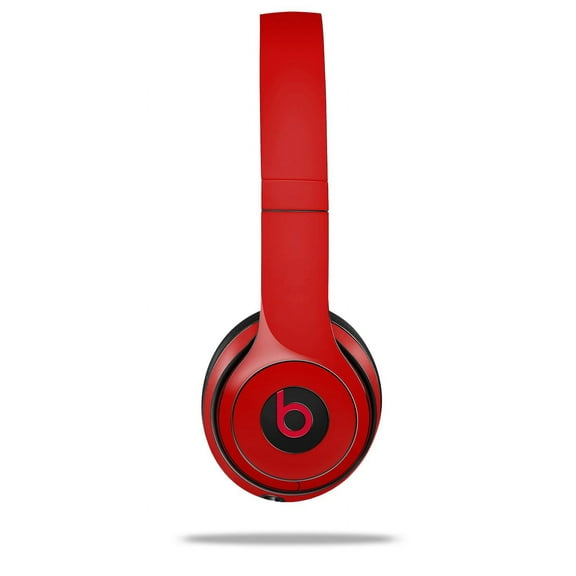 Skin Decal Wrap for Beats Solo 2 and Solo 3 Wireless Headphones Solids Collection Red (BEATS NOT INCLUDED) by WraptorSkinz