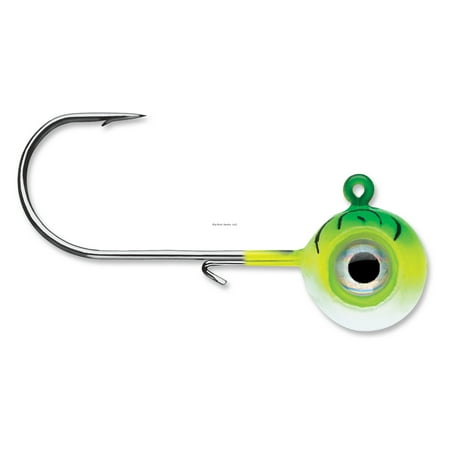 UPC: 0043193141617 | VMC Neon Moon Eye Jig 2/0 Hook  4 Pack  One Size  0.75 Oz  Green Fire UV