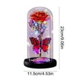 thumbnail image 3 of Fmbmuo Energy Efficient Mood Light Red Rose and Butterfly Valentine's Decorative Lights, Art Deco Glass Fluorescent Table Lamp Gift for Girlfriend, 3 of 5