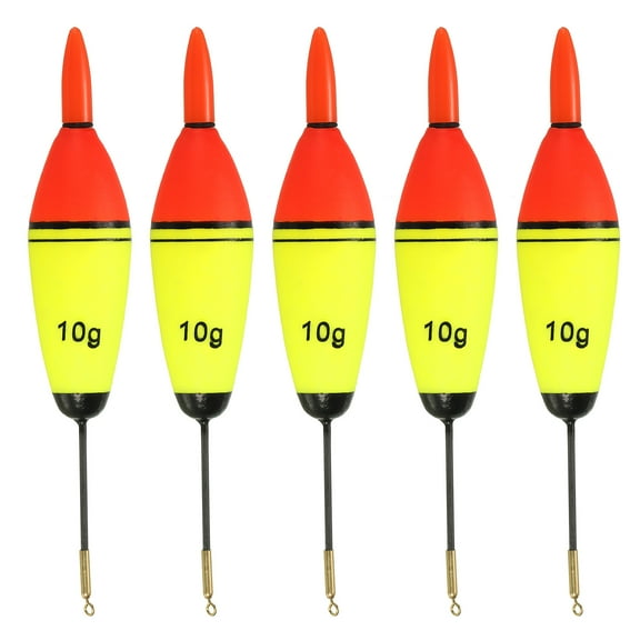 0.35oz Lighted Fishing Slip Bobbers EVA Light Up in Red Fishing Float, 5 Pack