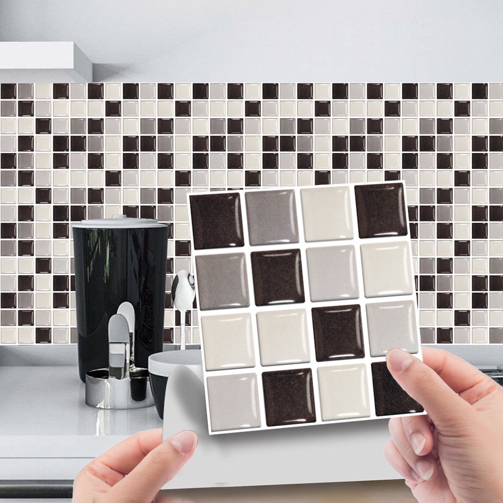 CVLIFE Peel and Stick Removable Stick On Tiles Backsplash Mosaic