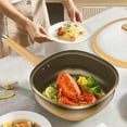 thumbnail image 2 of 12in Titanium Alloy Non-stick Pot with Lid, Non Stick Frying Pan, Cooking Skillet, Kitchen Large Deep Wok, Cooking Pots and Pans Cookware Set, For Home Dishwasher Oven, Helper Handle(Pot+Lid), 2 of 10