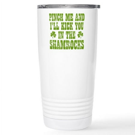 

CafePress - Shamrocks Stainless Steel Travel Mug - Insulated Stainless Steel Travel Tumbler 20 oz.