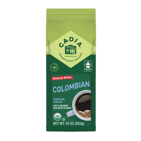 Cadia Organic Colombian Coffee Whole Bean  10 oz