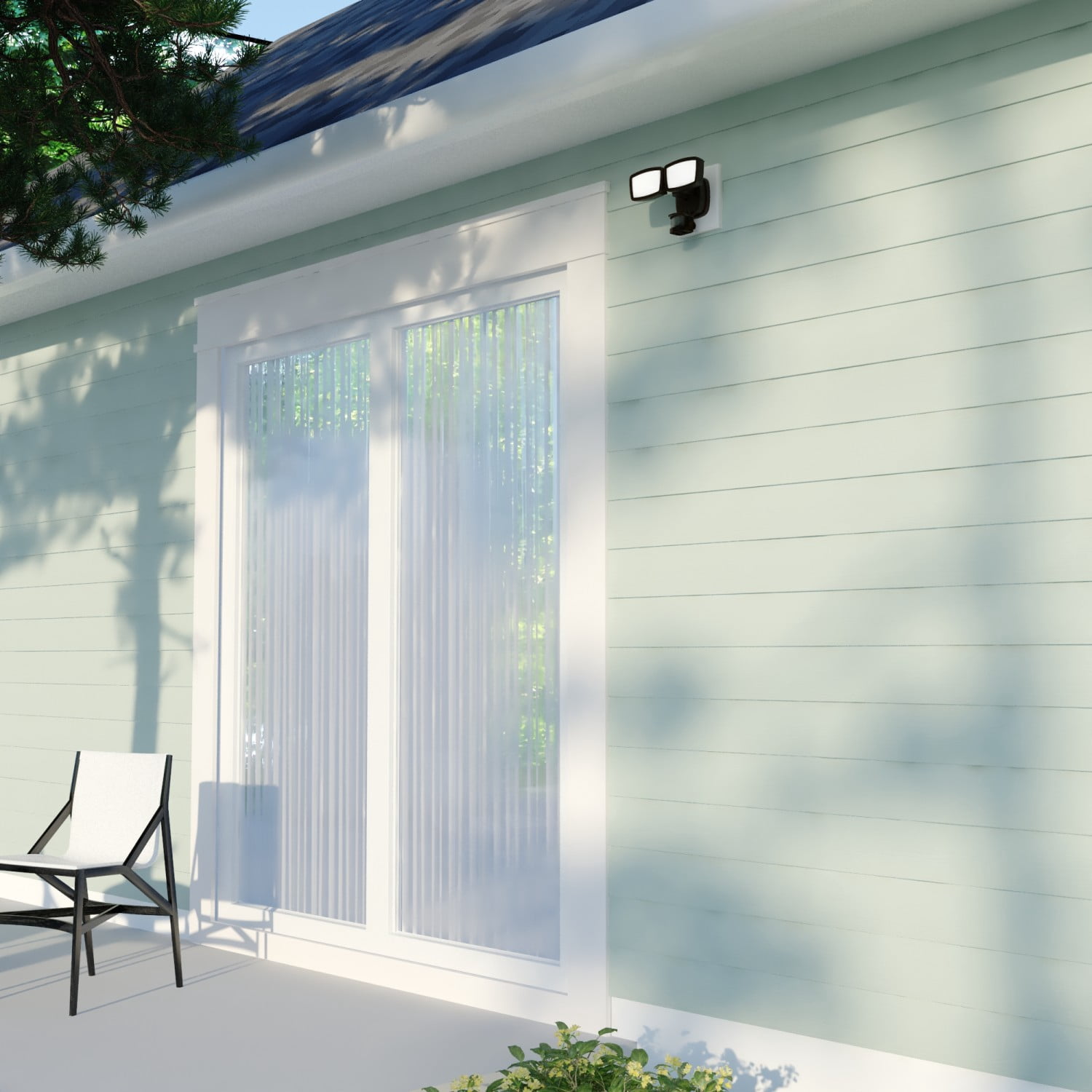 Bronze Integrated LED Motion Sensor Dusk to Dawn Outdoor Security Flood Light - 180 Range - 70 Ft