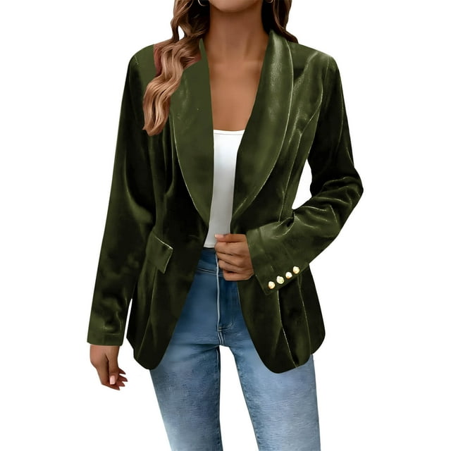 RXMEKW Plaid Velvet Long Sleeve Shirt for Women, Casual Solid Color Top for Fall, Polyester