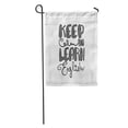thumbnail image 1 of LADDKE Keep Calm and Learn English Lettering Comic Motivation Phrase Text Garden Flag Decorative Flag House Banner 28x40 inch, 1 of 2