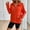Orange, variant on Womens Half Zip Sweatshirts Fleece Thumbhole Tunic Pullover Sweatshirts No Hood Fall Fashion Casual Cozy Sweaters with Pocket White S