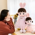 thumbnail image 2 of Ounissouiy Muñeca de niña de 45/60cm con Orejas de conejo de imitación, muñecos de peluche suaves, almohada hecha a mano, juguete para niños, Muñecas y casas de muñecas Púrpura 45CM, 2 of 6