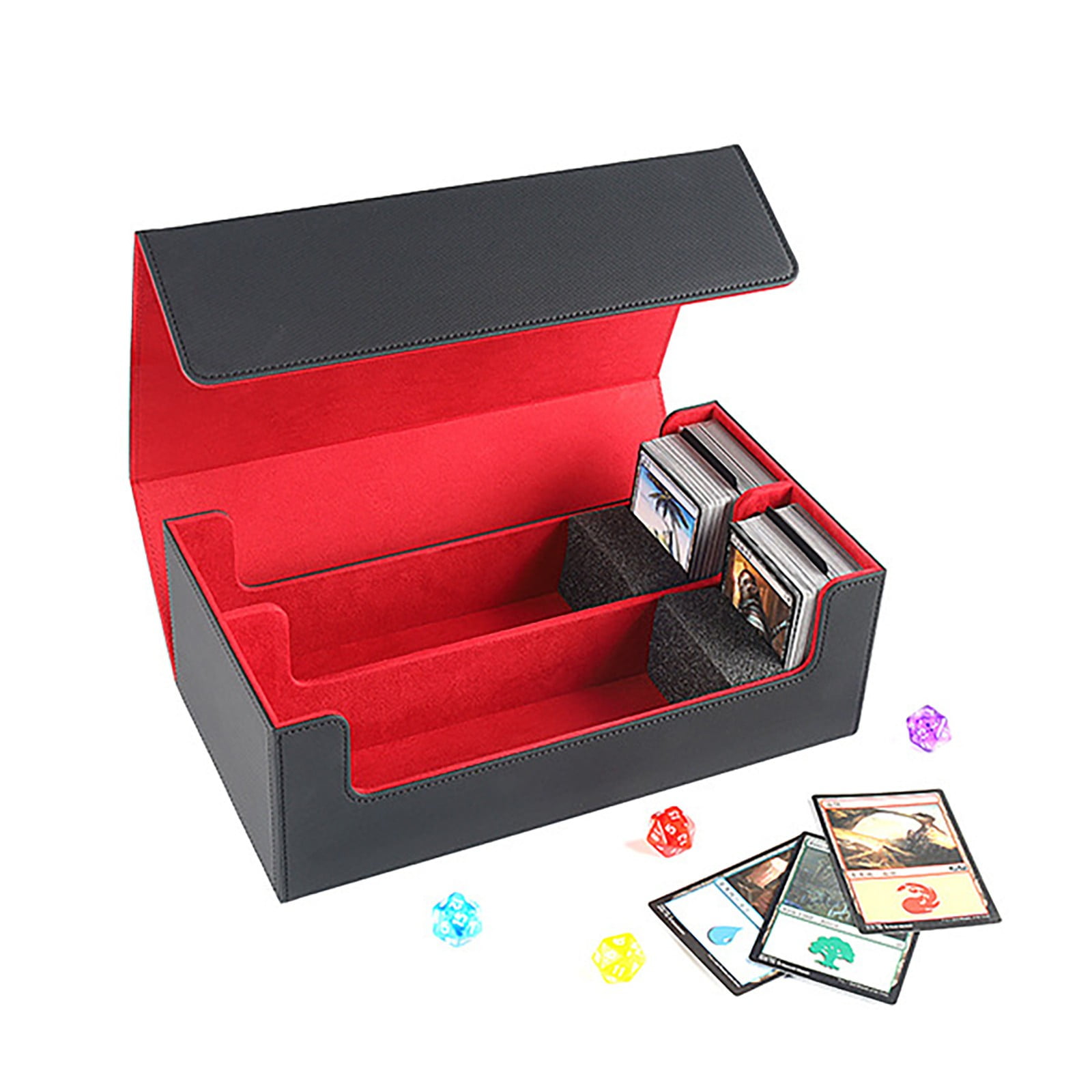 1 Card Storage Box Clearance! 1200 Capacity Pu Leather Storage Box with Strong Closurepremium Collector’S Case for Trading Game Cards