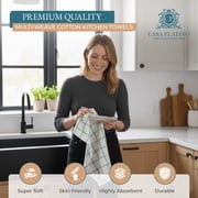 Kitchen Towels Set - Pack of 6 Cotton Dish Towels for Drying Dishes, 18”x 28”, Kitchen Hand Towels, Quick Drying Kitchen Towel Set - Aqua