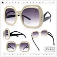 thumbnail image 2 of Womens Thick Plastic Rectangle Butterfly Retro Diva Sunglasses Ivory Black - Smoke, 2 of 8