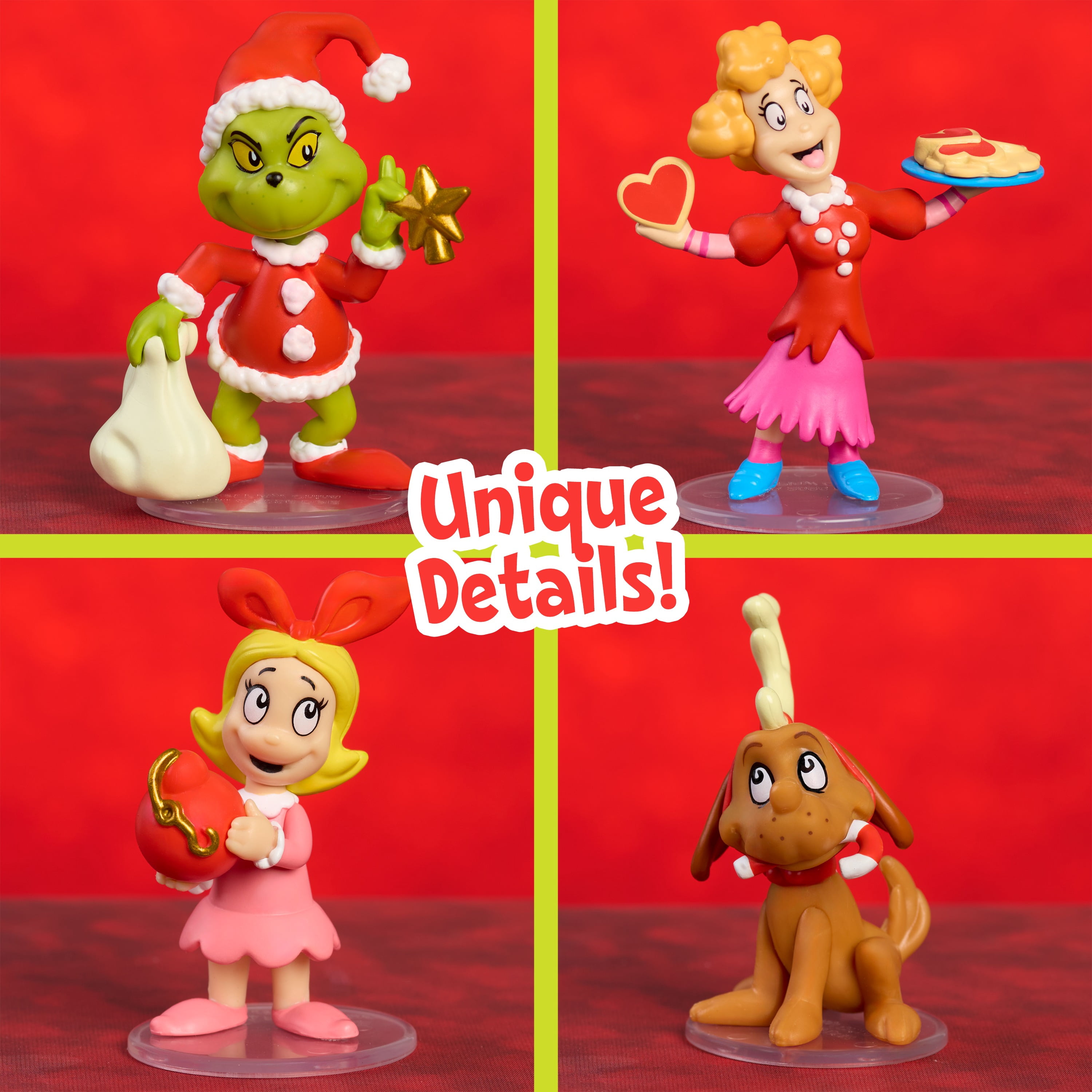 Dr. Seuss The Grinch Collectible Figures, Blind Capsule Toy with 2.75-inch Surprise Figure with Clear Base, Kids Toys by Just Play, Ages 3 and up