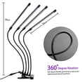 thumbnail image 2 of Clip USB para crecimiento de plantas, temporización de atenuación, lámpara solar de imitación de luz suplementaria para plantar en interiores de espectro completocuatro tubos Jormftte CPB-US-DYP07-4, 2 of 5