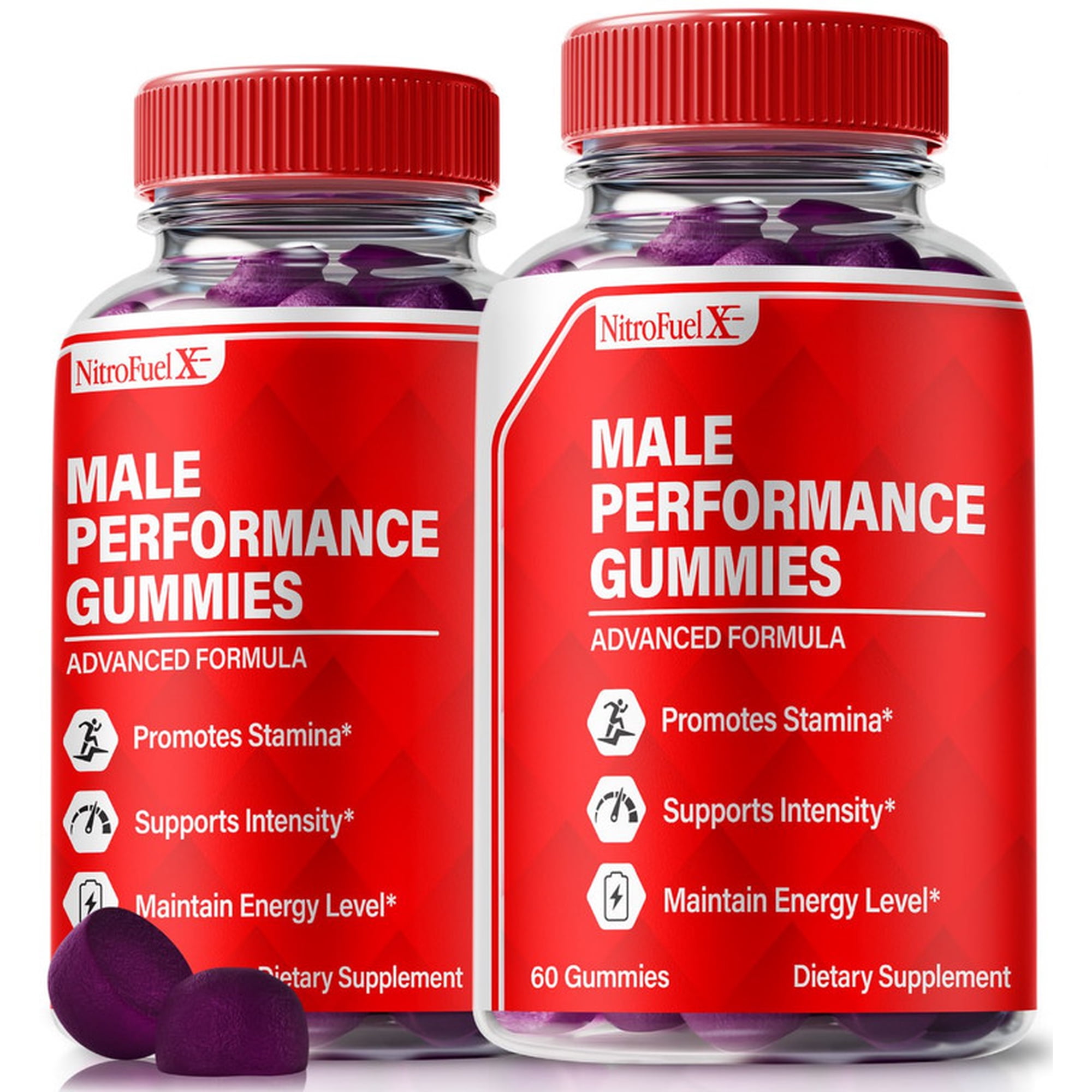 (2 Pack) Nitro Fuel X Gummies – Official NitroFuel X ME Ultimate All-Natural Gummy for Physical Health & Well-Being, Premium Gomitas for Energy, Vitality & Wellness Support, NitroFuelX (120 Gummies)