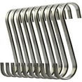 thumbnail image 1 of Juego de 10 ganchos en forma de S de acero inoxidable para colgar utensilios de cocina o carnicero (NO.1), 1 of 8