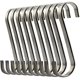 thumbnail image 1 of Juego de 10 ganchos en forma de S de acero inoxidable para colgar utensilios de cocina o carnicero (NO.1), 1 of 8