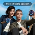 thumbnail image 3 of Altavoz de ducha Bluetooth SOWO resistente al agua con emparejamiento TWS negro, 3 of 8