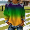 thumbnail image 5 of Craaazy Women's Carnival Prints Crewneck Long Sleeve Mardi Gras Sweatshirts Gifts, 5 of 5